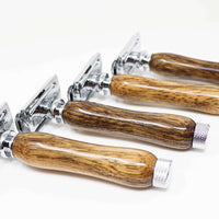 Hand-turned Razor Set in African Black Limba