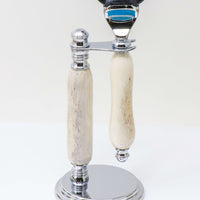 Hand-turned Razor Set in Antler