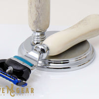 Hand-turned Razor Set in Antler
