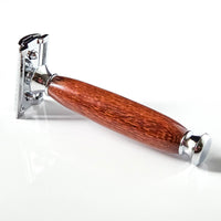 Lacewood Safety Razor – Exotic Hardwood Handle | Precision Wet Shaving Razor