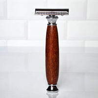 Lacewood Safety Razor – Exotic Hardwood Handle | Precision Wet Shaving Razor