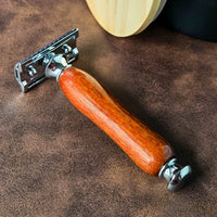 Lacewood Safety Razor – Exotic Hardwood Handle | Precision Wet Shaving Razor