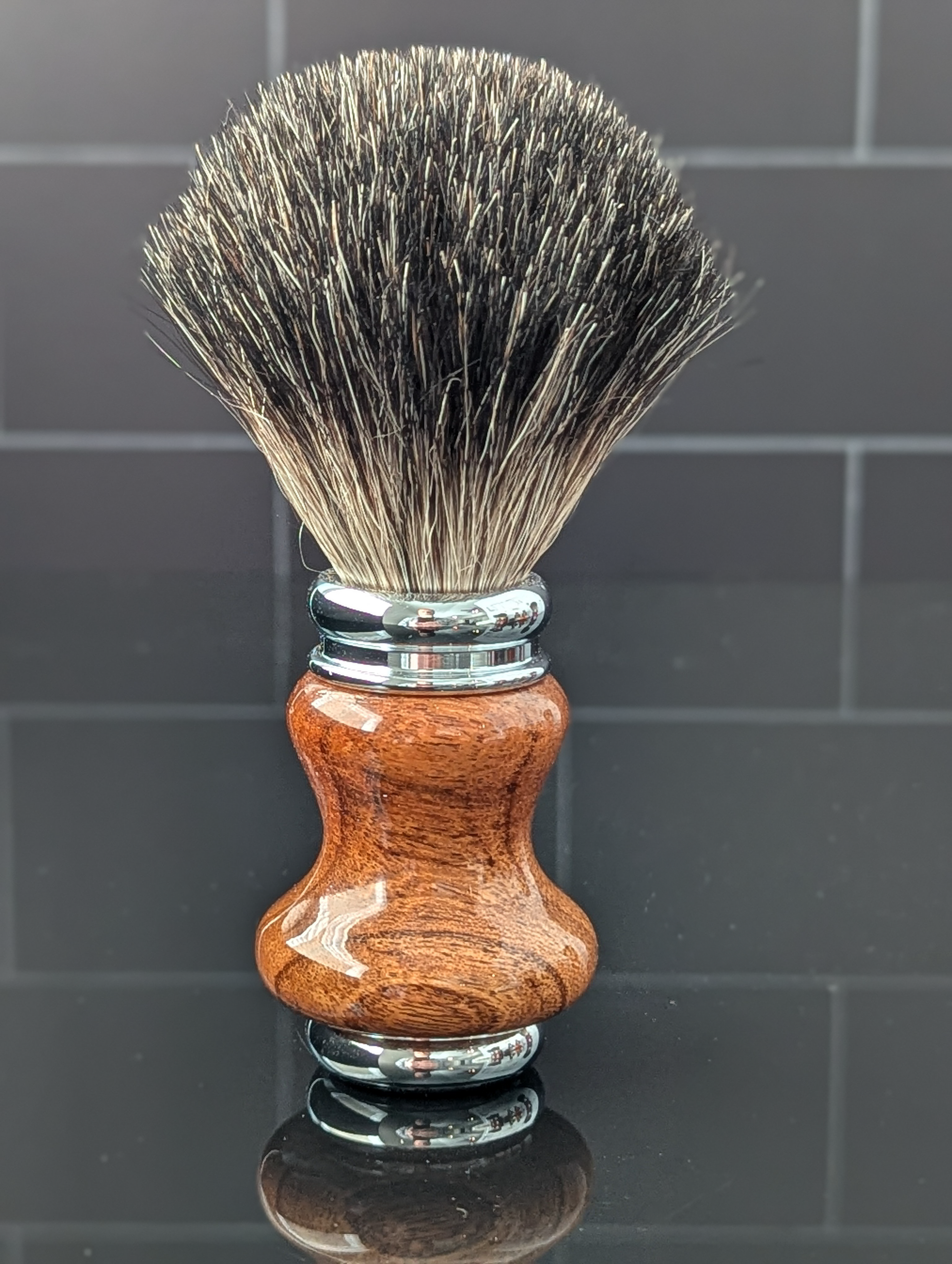 Hand-turned Badger Shave Brush Made From Texas Mesquite – MC Shave