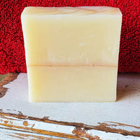 Sandalwood shampoo bar for men front view. The best bar soap for hair, face and body.