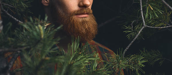 bearded man in the woods from mc shave gear