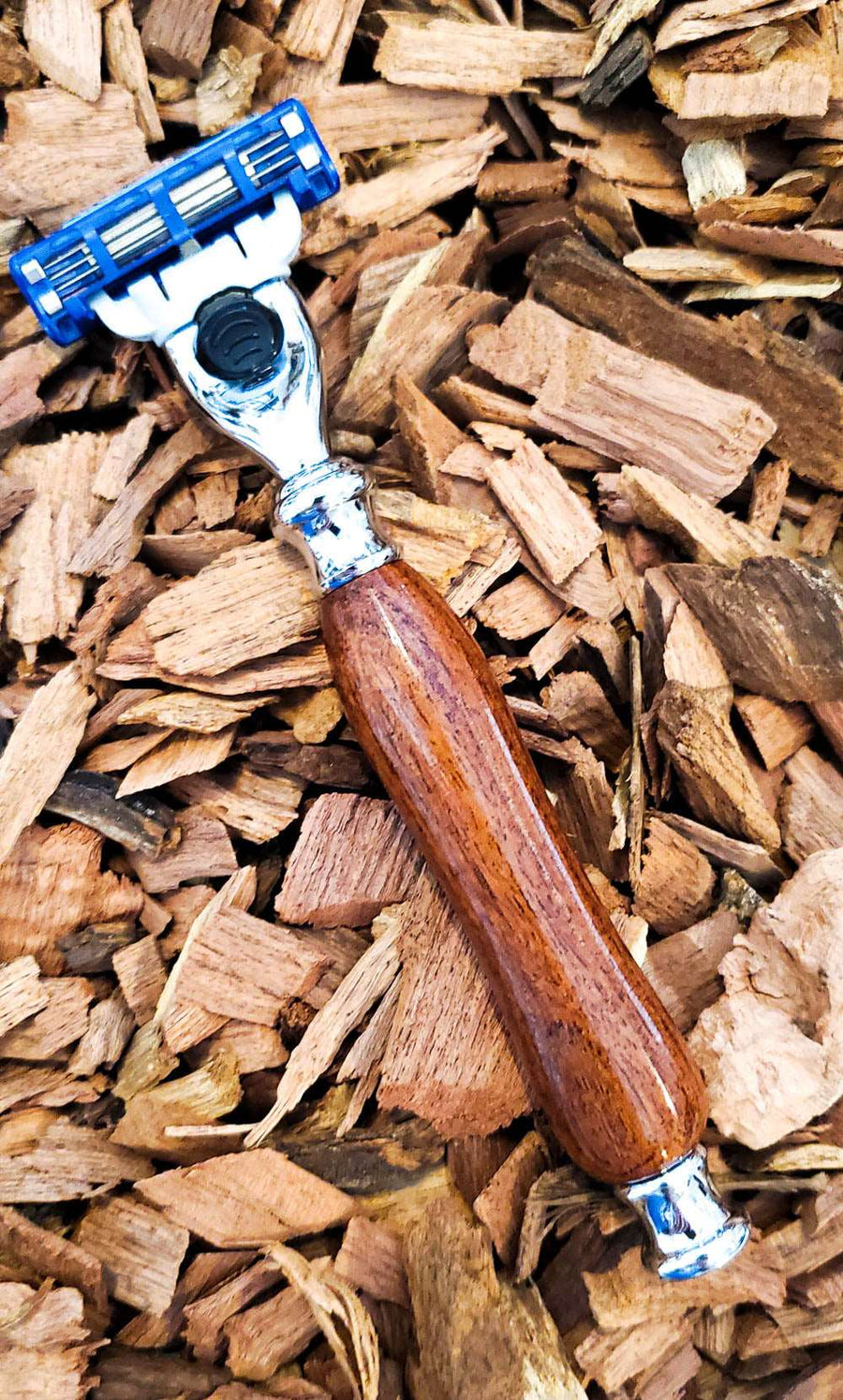 Hand-turned Premium Razor Set in Texas Mesquite
