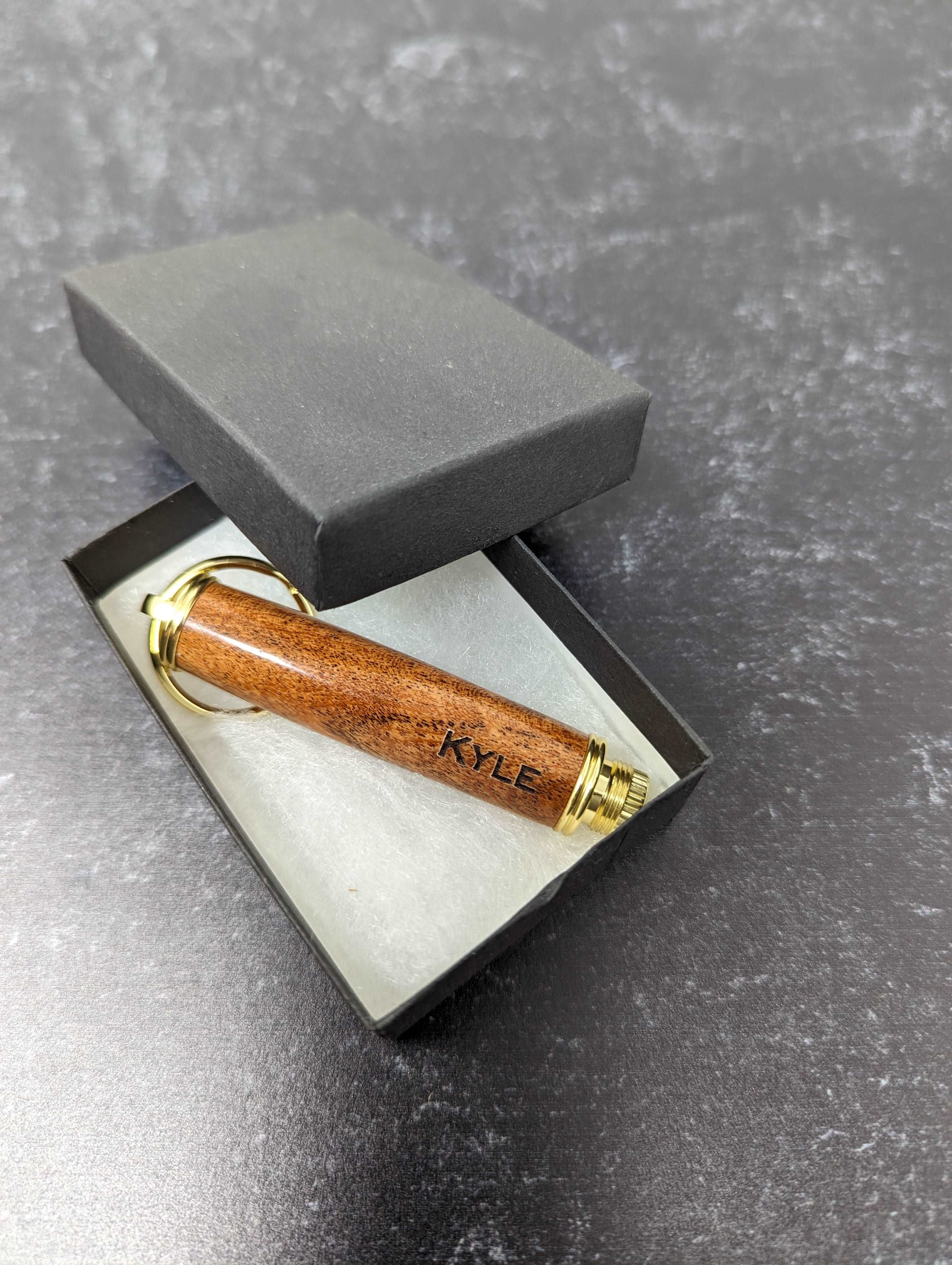 Handcrafted Wooden Keychain with Hidden Pocket Knife – Discreet and Pr ...