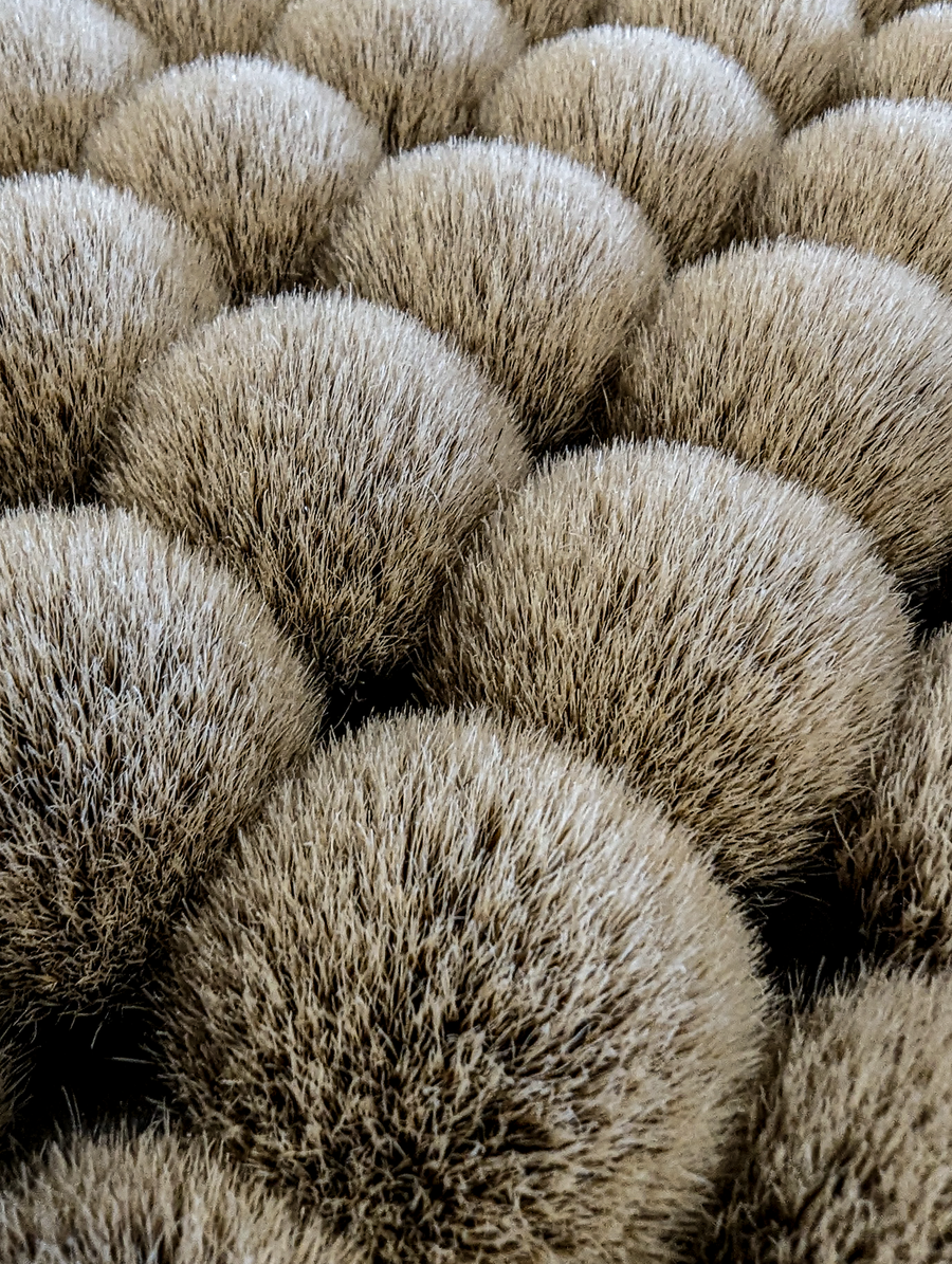 luxurious silver tip badger shave knots waiting for their handles