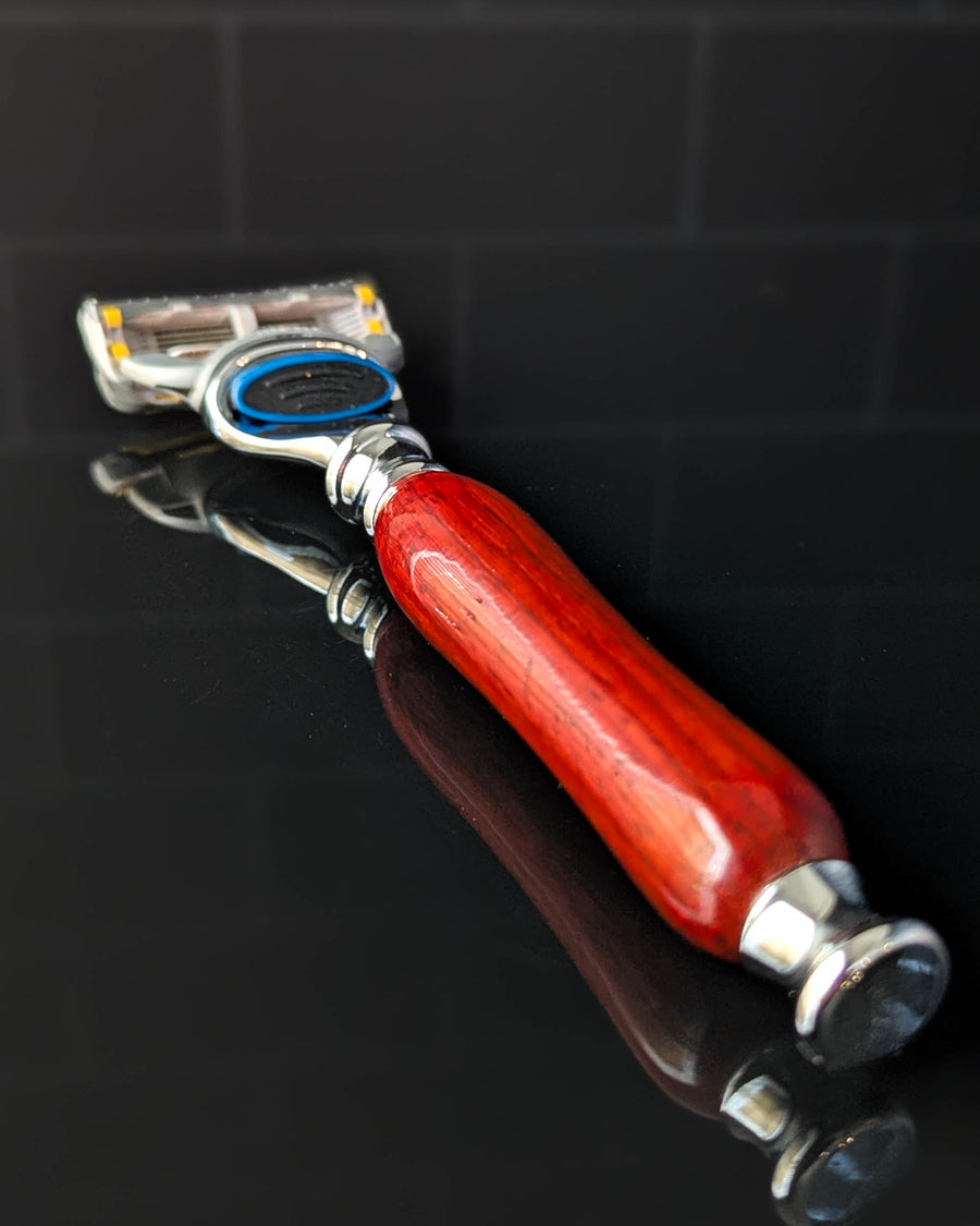 Handcrafted Bloodwood Luxury Razor for Gillette™ Mach3™ or Gillette™ Fusion™