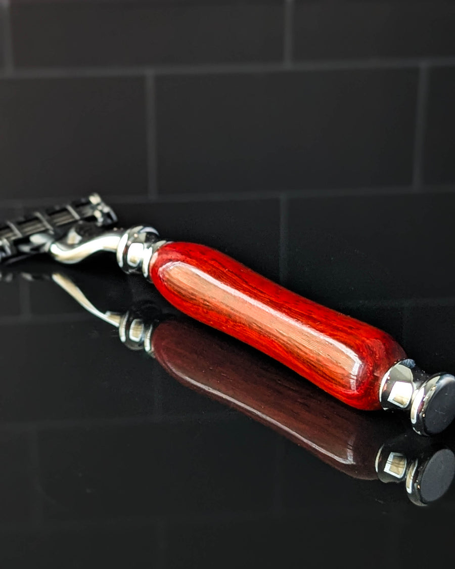 Handcrafted Bloodwood Luxury Razor for Gillette™ Mach3™ or Gillette™ Fusion™