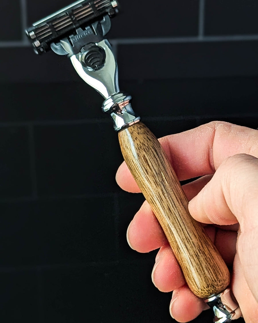 Handcrafted Black Limba Luxury Razor for Gillette™ Mach3™ or Gillette™ Fusion™