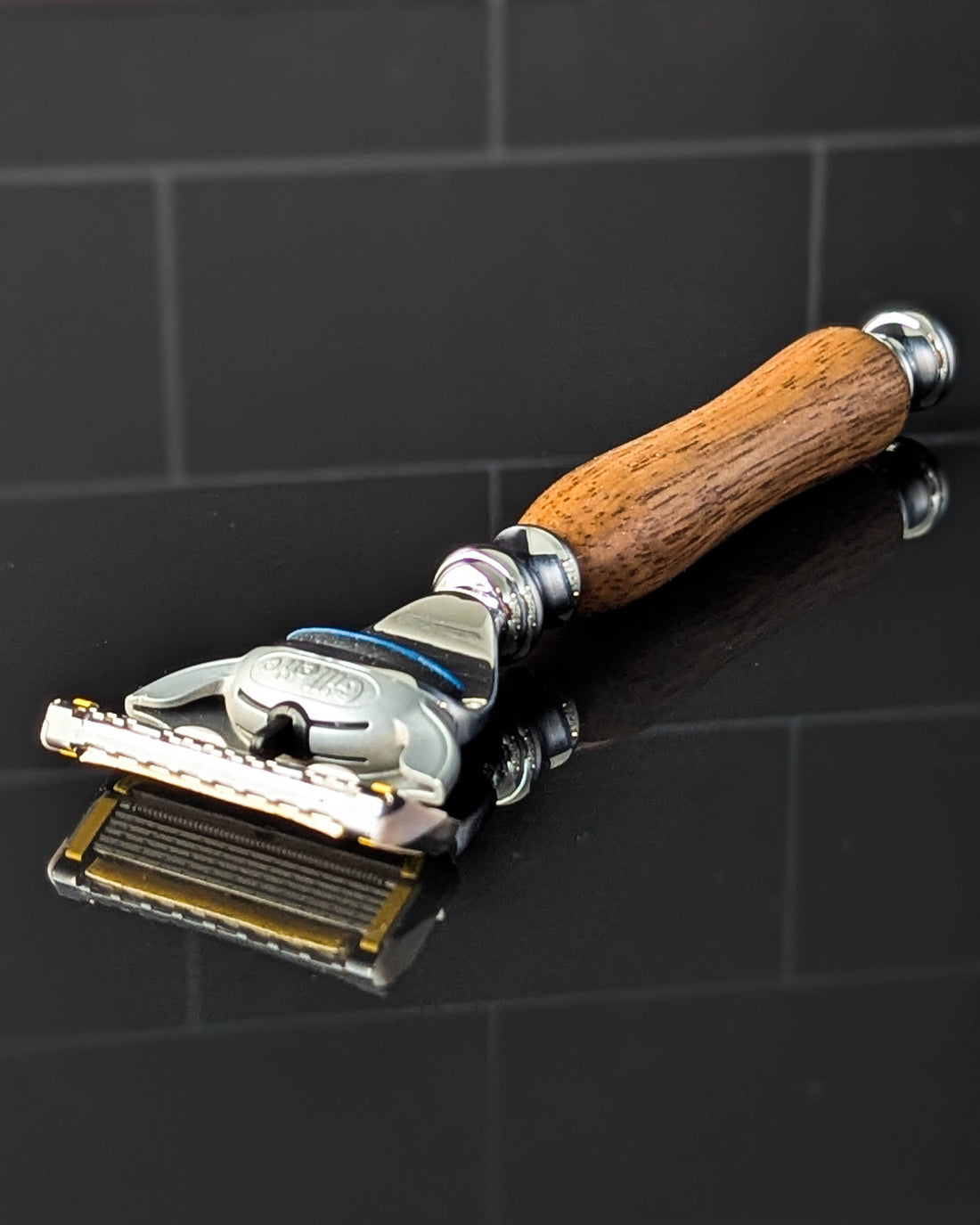 Handcrafted Black Limba Luxury Razor for Gillette™ Mach3™ or Gillette™ Fusion™