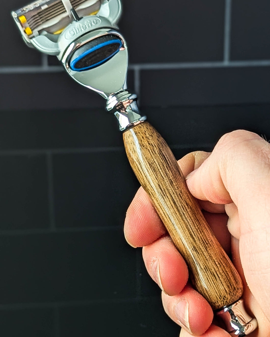 Handcrafted Black Limba Luxury Razor for Gillette™ Mach3™ or Gillette™ Fusion™
