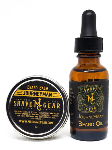 journeyman beard oil and beard balm set
