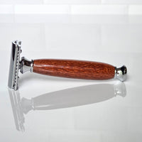 Lacewood Safety Razor – Exotic Hardwood Handle | Precision Wet Shaving Razor