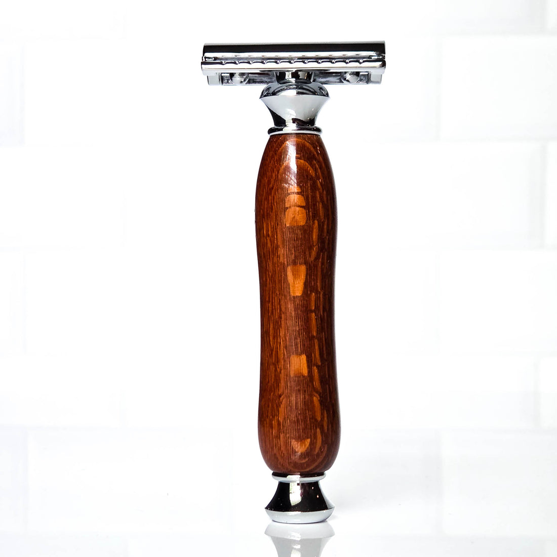 Lacewood Safety Razor – Exotic Hardwood Handle | Precision Wet Shaving Razor