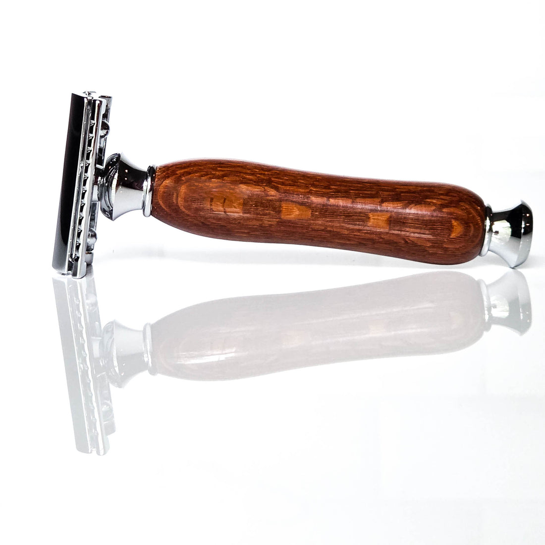 Lacewood Safety Razor – Exotic Hardwood Handle | Precision Wet Shaving Razor