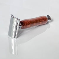 Lacewood Safety Razor – Exotic Hardwood Handle | Precision Wet Shaving Razor