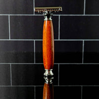 Lacewood Safety Razor – Exotic Hardwood Handle | Precision Wet Shaving Razor