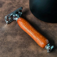 Lacewood Safety Razor – Exotic Hardwood Handle | Precision Wet Shaving Razor