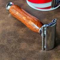 Lacewood Safety Razor – Exotic Hardwood Handle | Precision Wet Shaving Razor