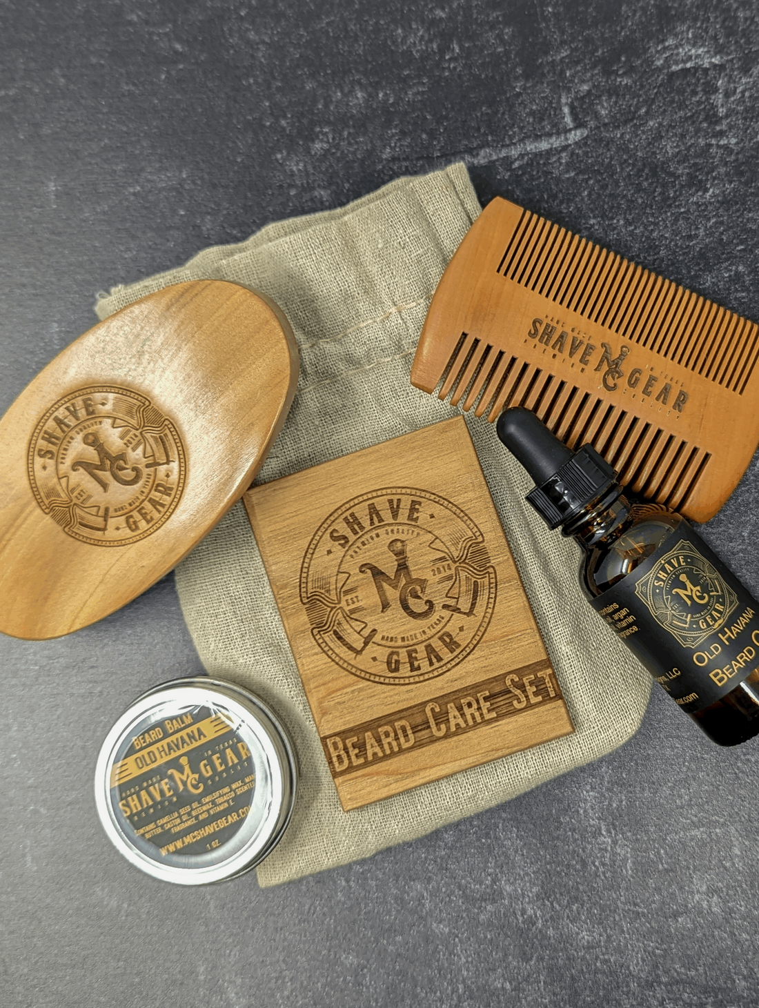 Old Havana Beard Care Kit - Everything You Need for a Great Beard - Tobacco Scent