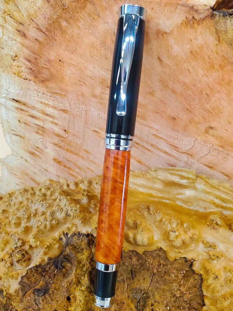 Handcrafted Redwood Rollerball Pen