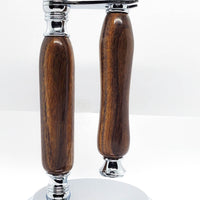 Hand-turned Patagonia Rosewood Razor and Stand Set