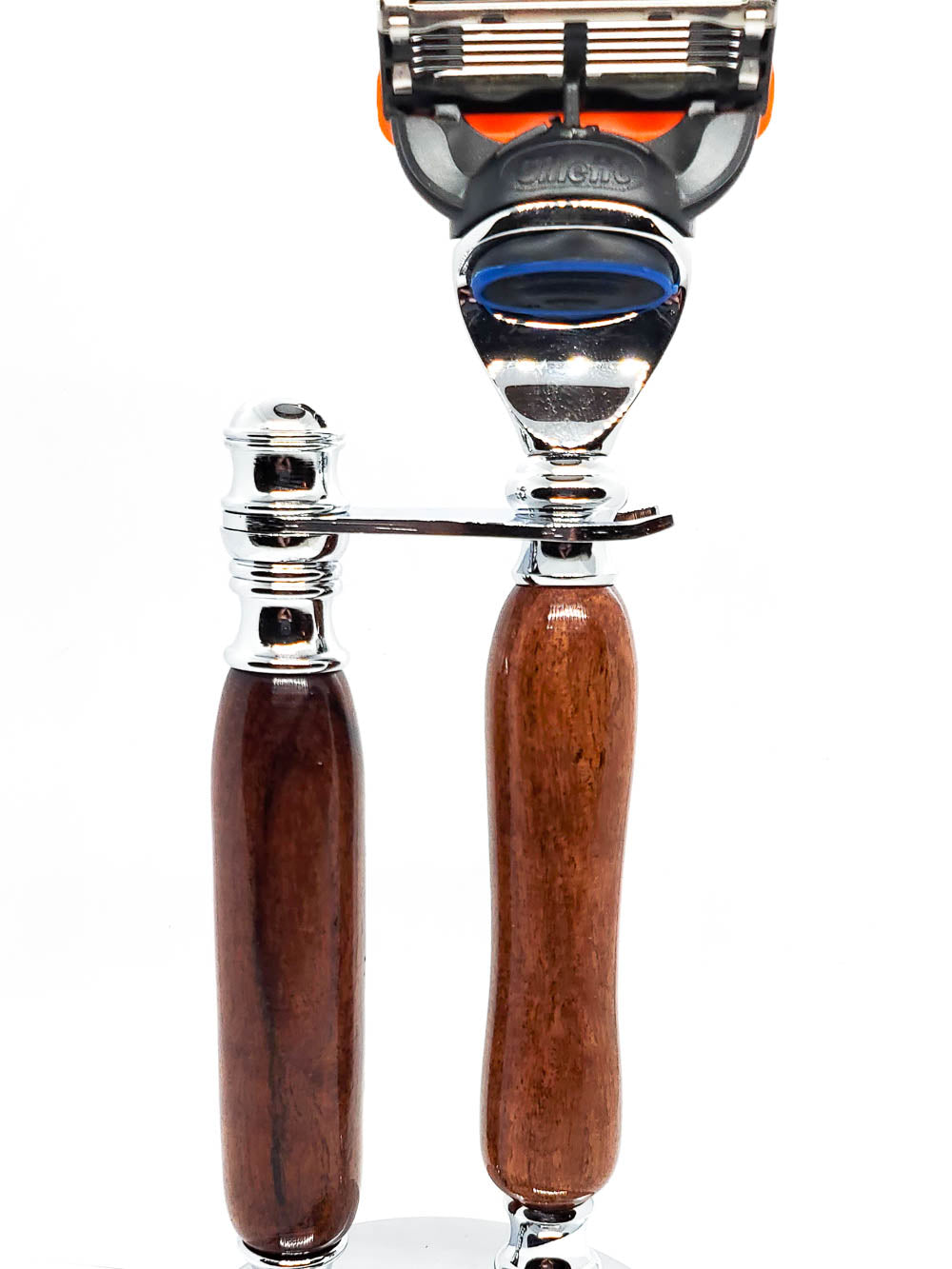 Hand-Turned Razor Set in Texas Mesquite – MC Shave Gear