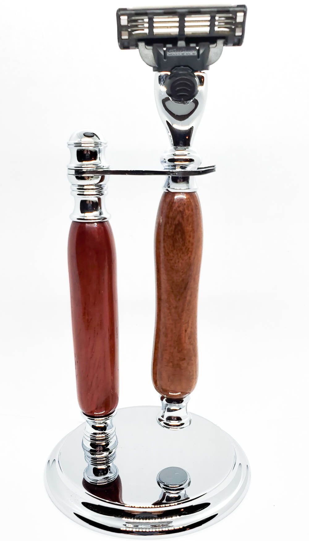 Hand-Turned Razor Set in Texas Mesquite – MC Shave Gear