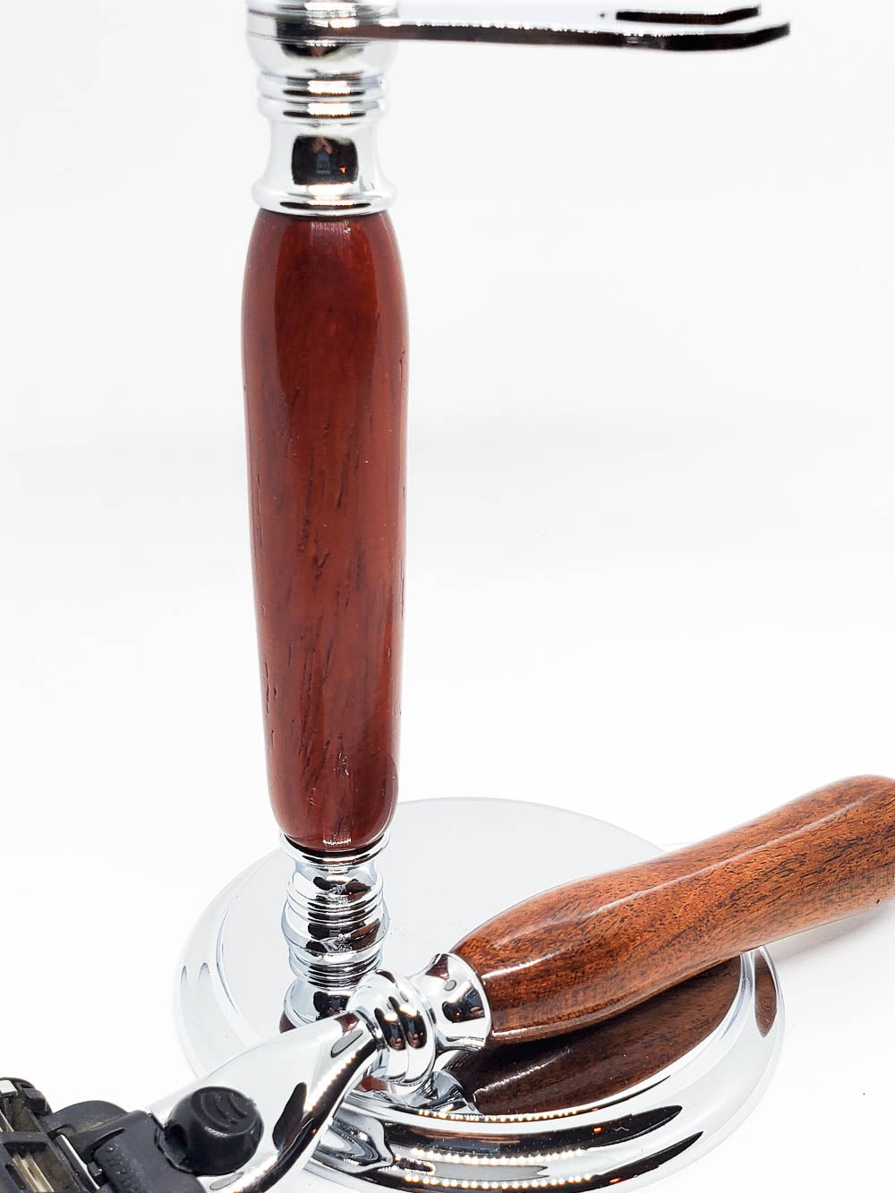 Hand-Turned Razor Set in Texas Mesquite