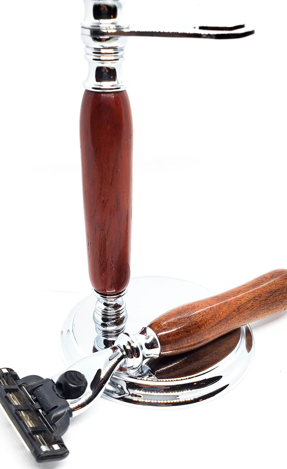 Hand-Turned Razor Set in Texas Mesquite – MC Shave Gear