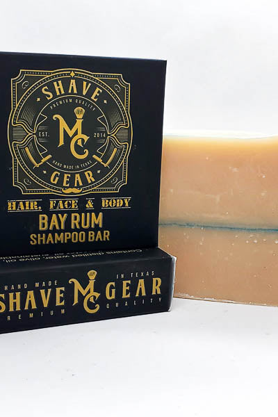 bay rum shampoo bar for men with the box