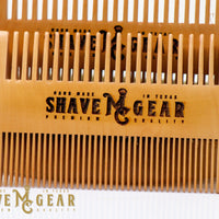 wood beard comb from mc shave gear